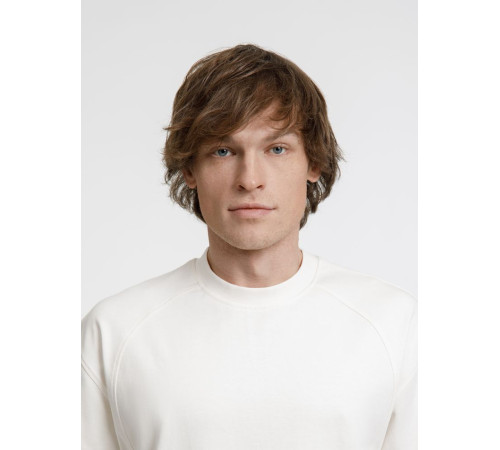 Футболка оверсайз унисекс Sideline, молочно-белая