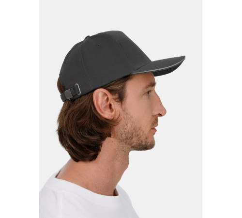 Бейсболка Long Beach, темно-серая со светло-серым