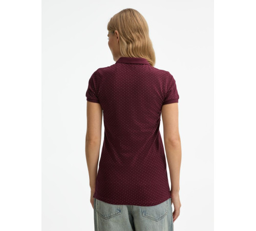 Рубашка поло женская Brandy Women, бордовая с белым