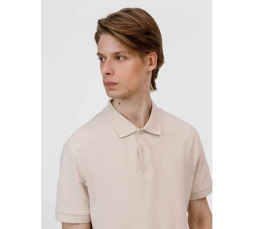 Рубашка поло унисекс Pacific, бежевая (льняная)