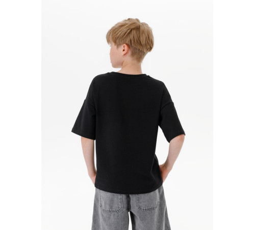 Футболка детская оверсайз Teezer, черная