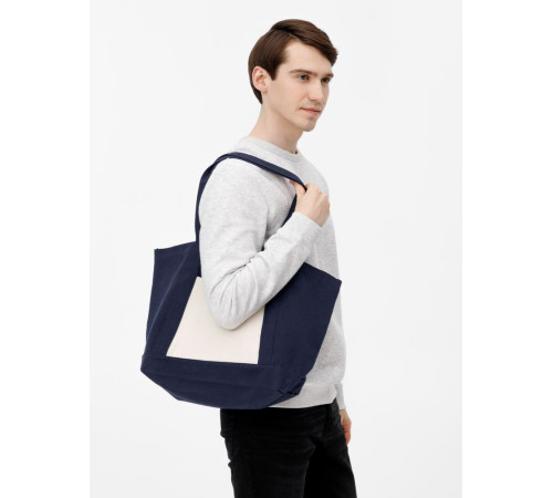 Шопер Shophop, синий с неокрашенным