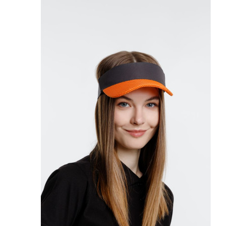 Козырек Grand Slam, темно-серый с оранжевым