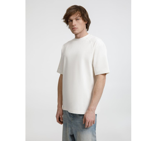 Футболка оверсайз унисекс Sideline, молочно-белая