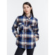 Куртка-рубашка оверсайз унисекс Noah, синяя