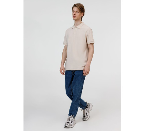 Рубашка поло унисекс Pacific, бежевая (льняная)