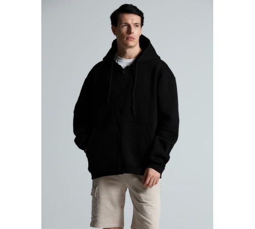 Толстовка унисекс оверсайз Zippy, черная