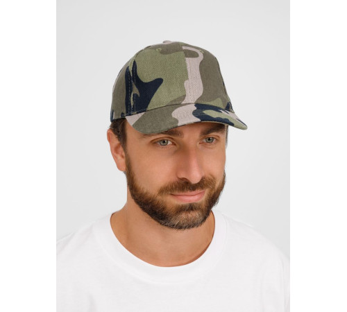 Бейсболка Buffalo, зеленый камуфляж