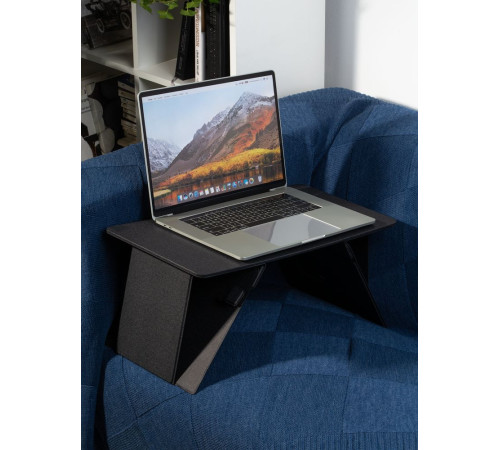 Складной стол для ноутбука с беспроводной зарядкой Kickstand Table, серый