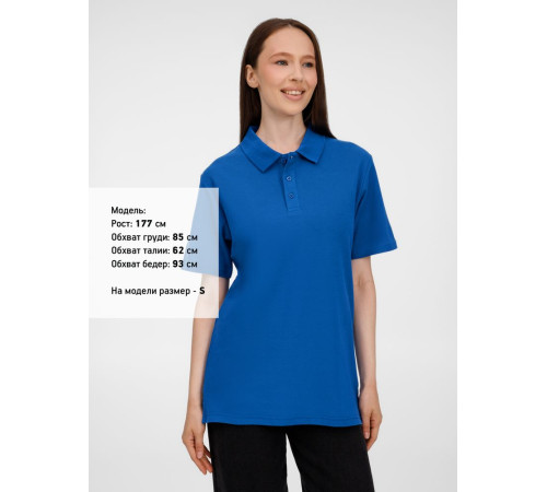 Рубашка поло унисекс Tervise, ярко-синяя