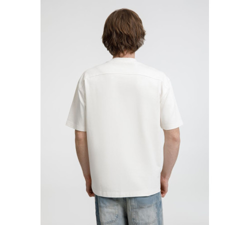 Футболка оверсайз унисекс Sideline, молочно-белая