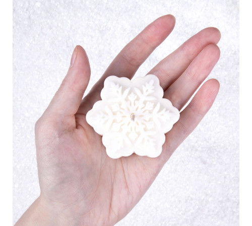 Свеча Snowlight 2, белая, 6 см