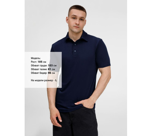 Рубашка поло унисекс Senti, темно-синяя