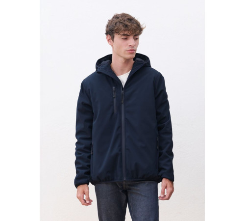 Куртка софтшелл с капюшоном мужская Falcon Men, синяя