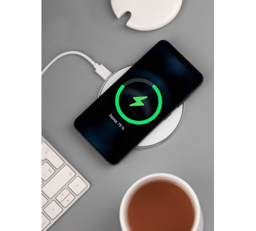 Кружка с подогревом и беспроводной зарядкой Dual Base ver. 2.0 Matt, белая
