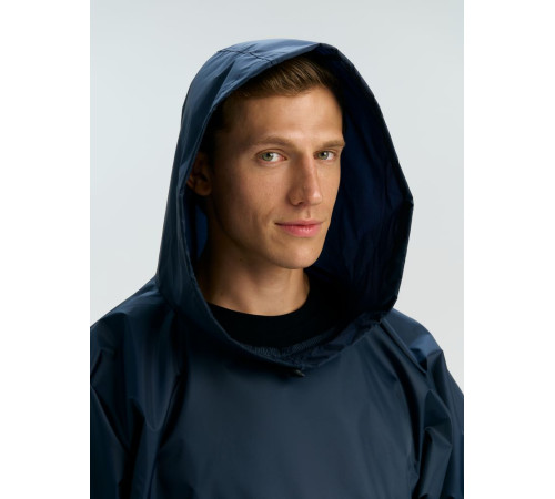 Дождевик-анорак Alatau, укороченный, темно-синий, единый размер