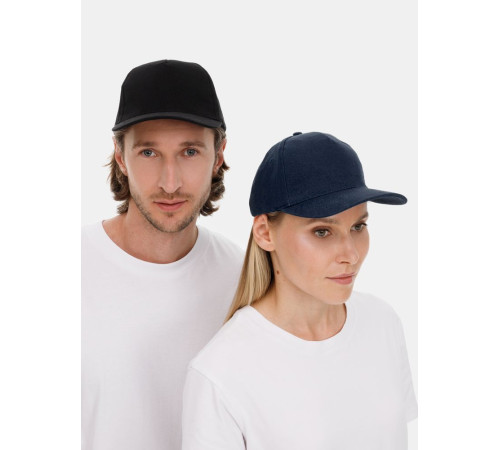 Бейсболка Long Beach, темно-синяя с белым