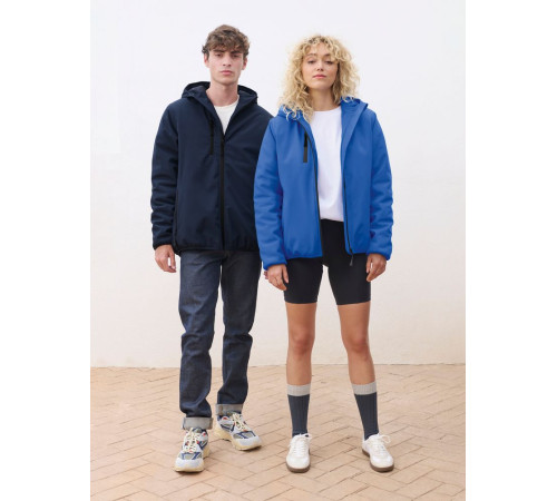 Куртка софтшелл с капюшоном мужская Falcon Men, синяя