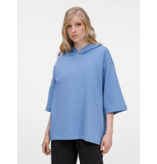 Футболка оверсайз унисекс с капюшоном Neofit, синяя