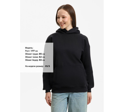 Худи унисекс оверсайз Daylero, черное