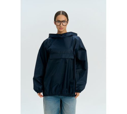 Дождевик-анорак Alatau, укороченный, темно-синий, единый размер