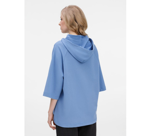 Футболка оверсайз унисекс с капюшоном Neofit, синяя