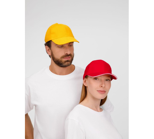 Бейсболка Buffalo, красная с белым