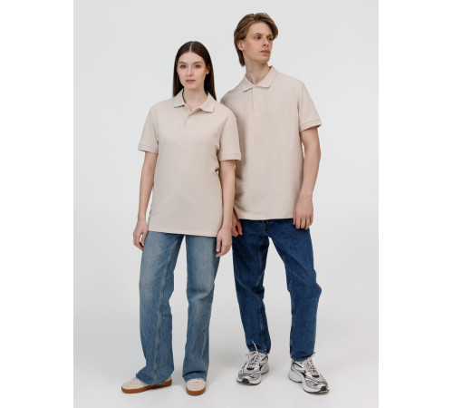 Рубашка поло унисекс Pacific, бежевая (льняная)