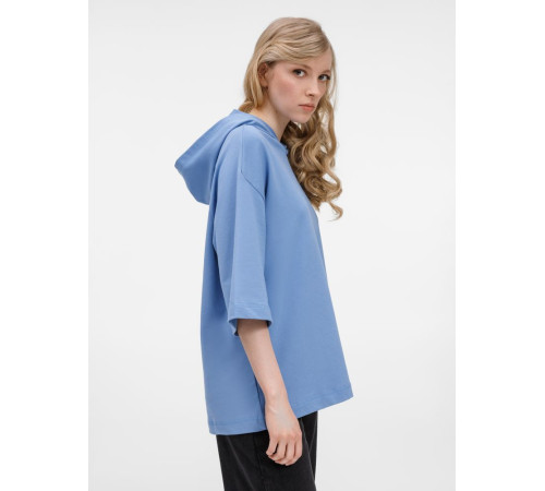 Футболка оверсайз унисекс с капюшоном Neofit, синяя