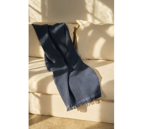 Плед вафельный Elenglect, темно-серый