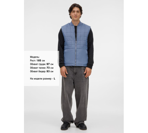 Жилет унисекс Warmbridge, синий (джинс)