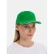 Бейсболка Classic 2.0, ярко-зеленая с белым кантом
