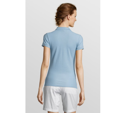 Рубашка поло женская People 210, голубая