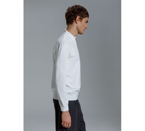 Рубашка поло мужская с длинным рукавом Terrazzo, белая