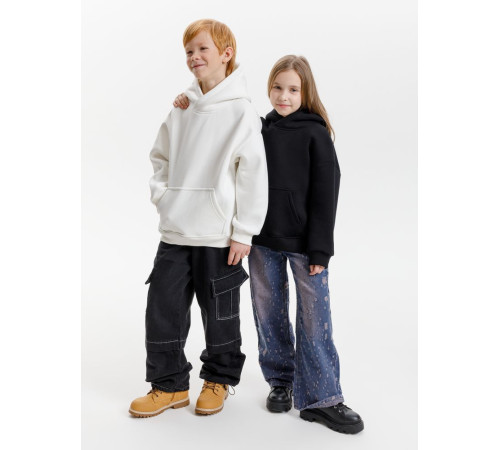 Худи детское оверсайз Junipero, черное