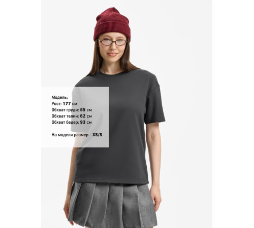 Футболка унисекс Durington, темно-серая (графит)