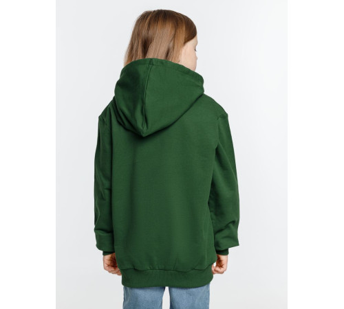 Толстовка с капюшоном детская Kirenga Kids, темно-зеленая