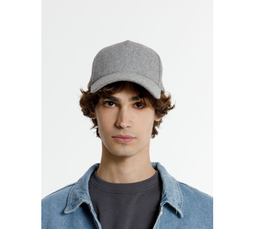 Бейсболка Woolridge, серый меланж