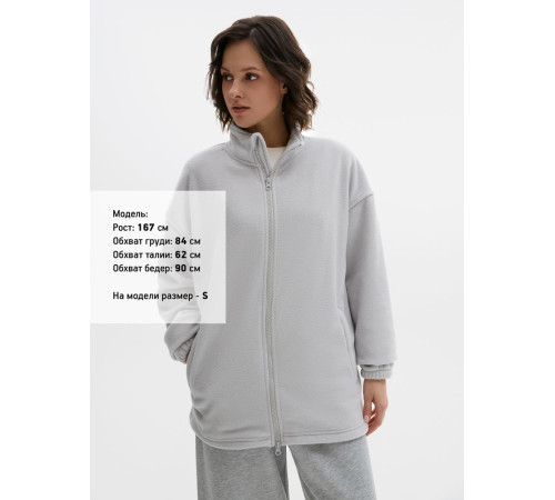 Куртка флисовая унисекс Nebo, светло-серая