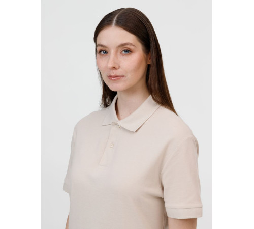 Рубашка поло унисекс Pacific, бежевая (льняная)