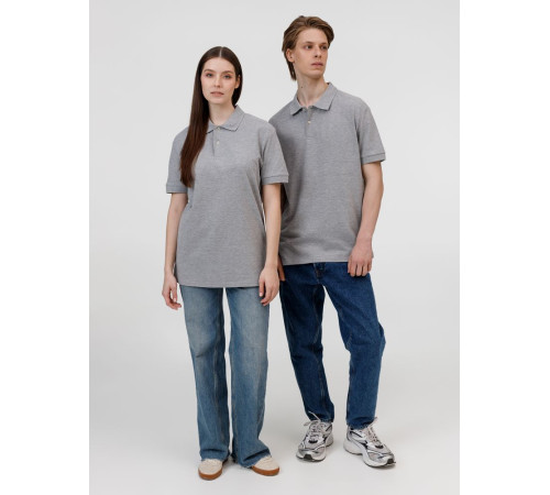 Рубашка поло унисекс Pacific, серый меланж