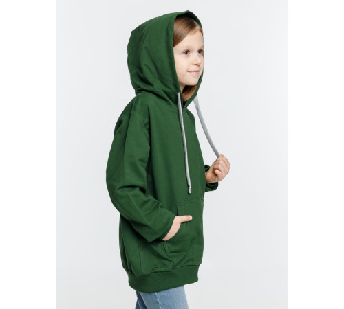 Толстовка с капюшоном детская Kirenga Kids, темно-зеленая