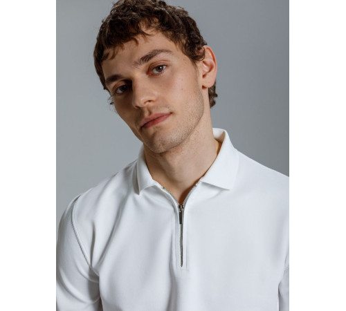 Рубашка поло мужская с длинным рукавом Terrazzo, белая