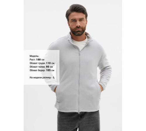 Куртка флисовая унисекс Nebo, светло-серая