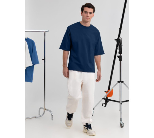 Футболка оверсайз унисекс Kosmos 2.0, темно-синяя