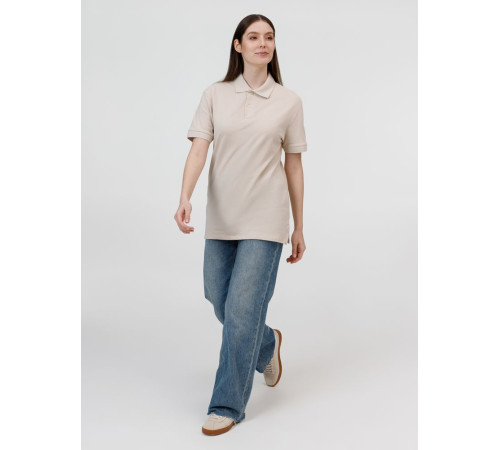 Рубашка поло унисекс Pacific, бежевая (льняная)