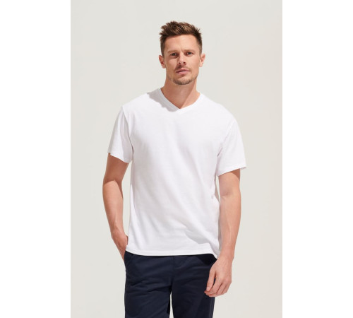 Футболка мужская с V-образным вырезом Victory 150, белая