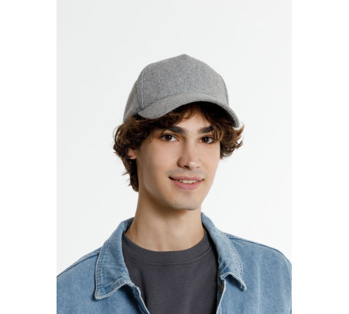 Бейсболка Woolridge, серый меланж