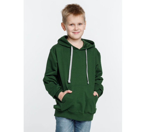 Толстовка с капюшоном детская Kirenga Kids, темно-зеленая