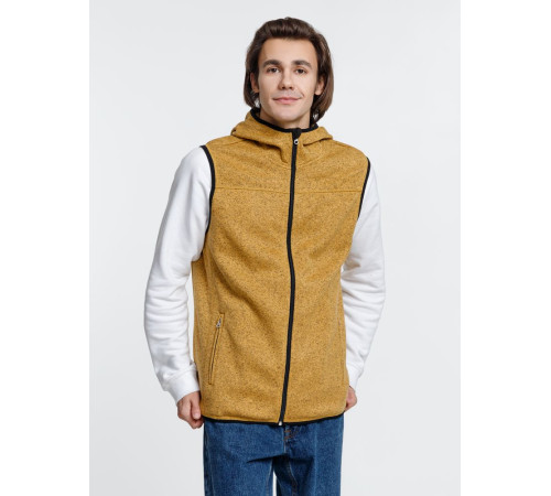 Жилет с капюшоном унисекс Gotland, горчичный